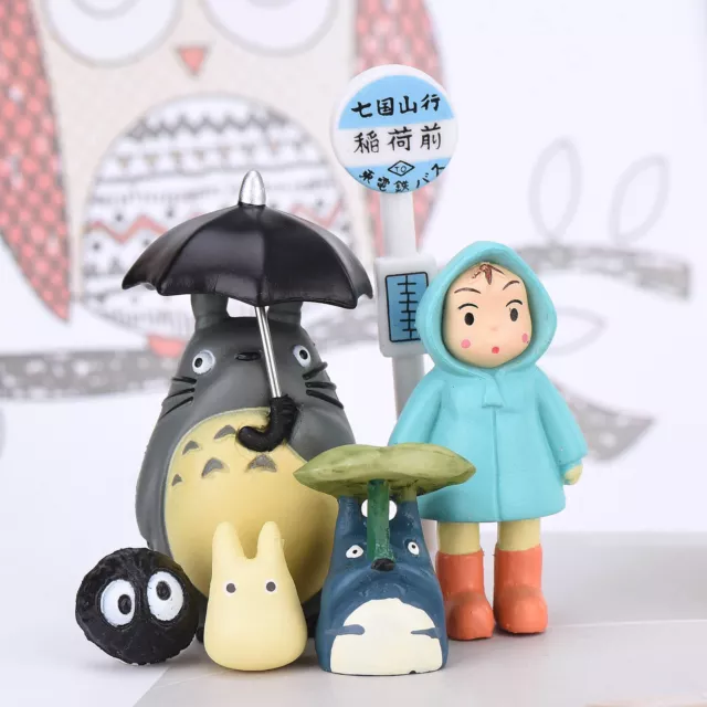 Totoro Miniatures Set of 6 - Cute Studio Fans Doll Collection