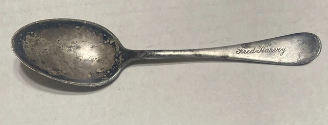 Antique Gorham Co Fred Harvey Silverplate Spoon 6" Railroad Collectible