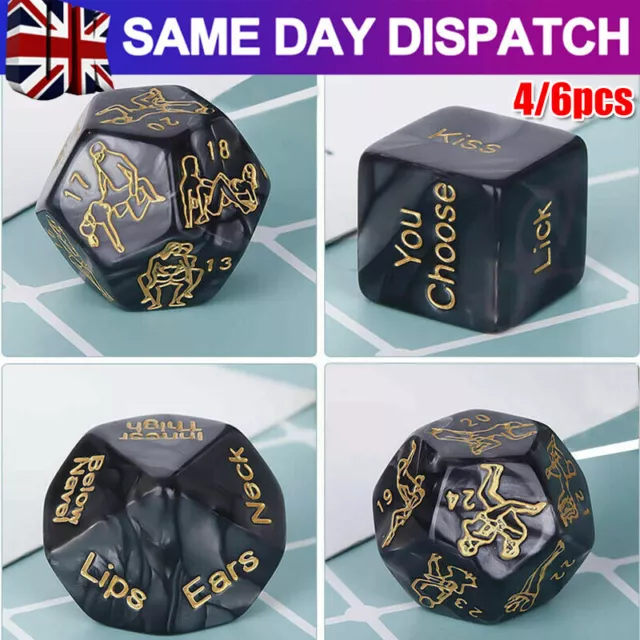 4/6PCS Adult Love Dice Glow Funny Dice Position Dice Love Game Toy Couple Gifts