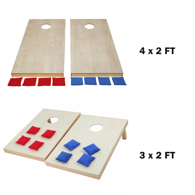 BACKYARD WOODEN CORNHOLE Bean Bag Toss Game Set Lawn Regulation 3 x 2