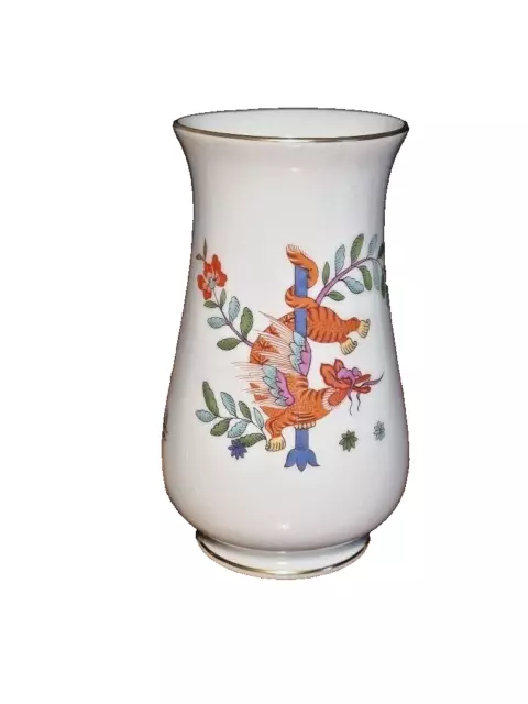 Meissen Vase, Porzellan, Kakiemon Dekor, koreanischer Löwe, Kranich, 1. Wahl rar