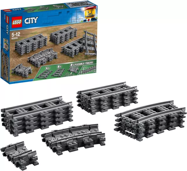 LEGO City 60205 Schienen Bausatz, Mehrfarbig