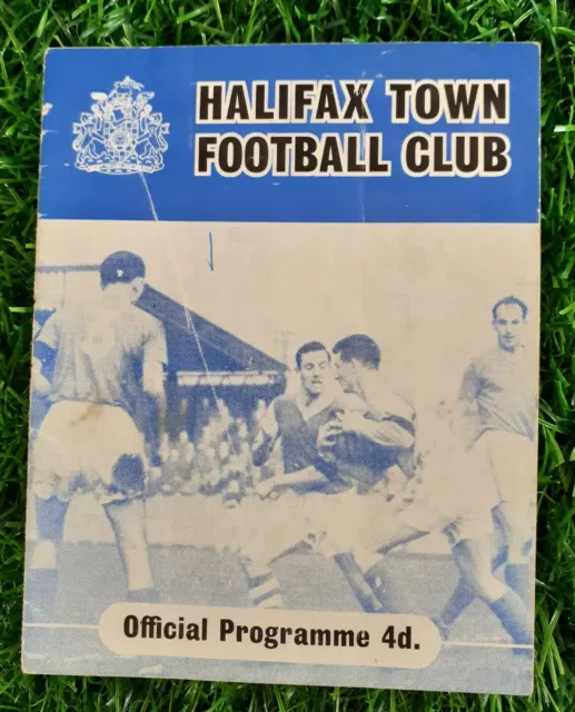 Halifax Town v Bury Div lll Football Programme 24th April 1961