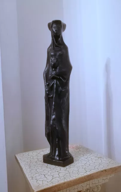 PREISVORSCHLAG !! Heiligenfigur Heilige Barbara über 7,3 kg - 39,7 cm Metallguss