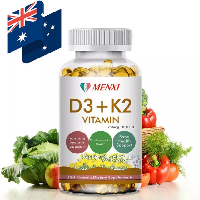 Vitamin D3 10000IU and K2 MK-7 250mcg - 120 Tablets - Immune Support Wellness AU