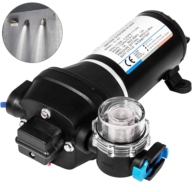 Pompe à Eau Universelle 12V 4L/min Avec Interrupteur Automatique - Idéal Bateau, Caravane Et Jardin