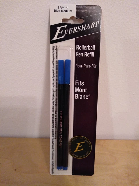 Eversharp Rollerball Pen Refill Fits Mont Blanc/Lasalle Srm1/2 Blue Med.