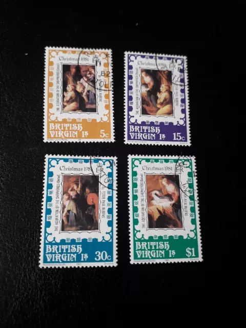 BRITISH VIRGIN ISLANDS 1981 SG 474-477 CHRISTMAS used VLH