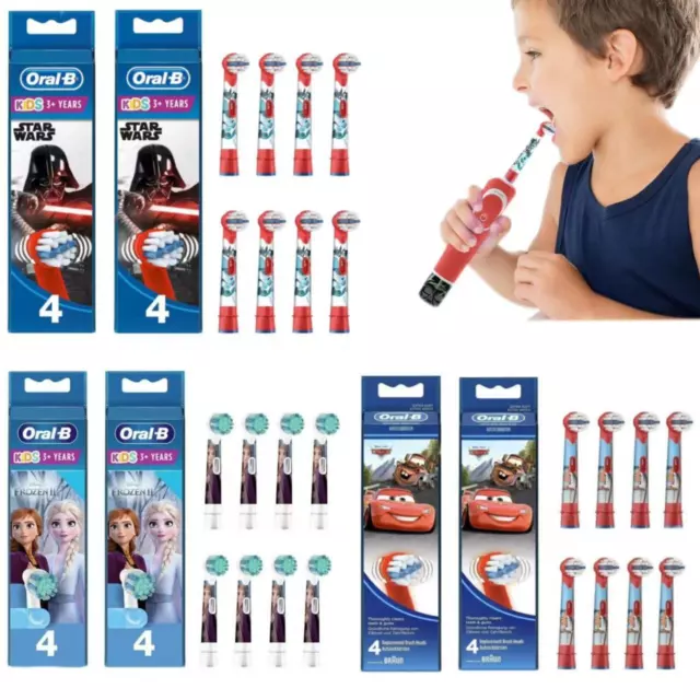 8 Pack Oral-B Stages Power Kids Disney Cars, Frozen,Star Wars Toothbrush Heads