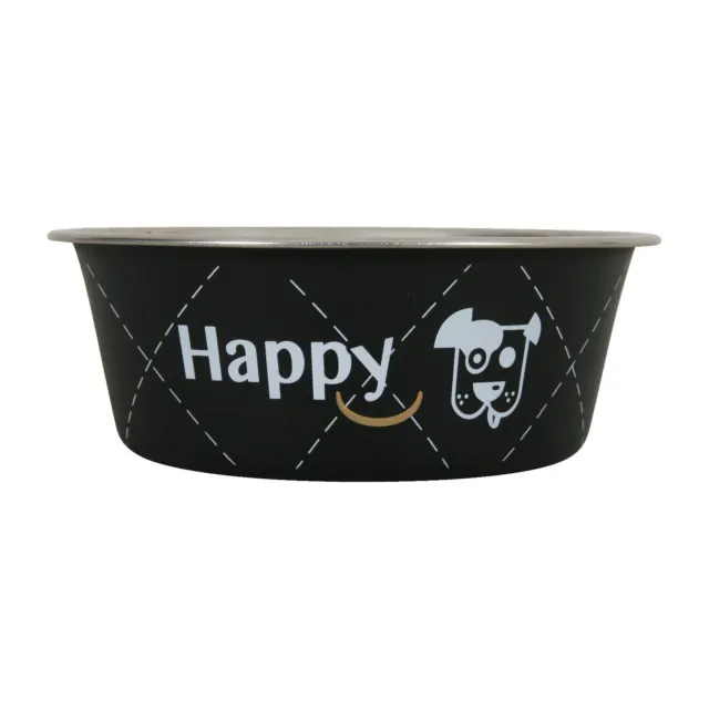 ZOLUX Futternapf Happy für Hunde schwarz Futterschüssel Fressnapf Wassernapf