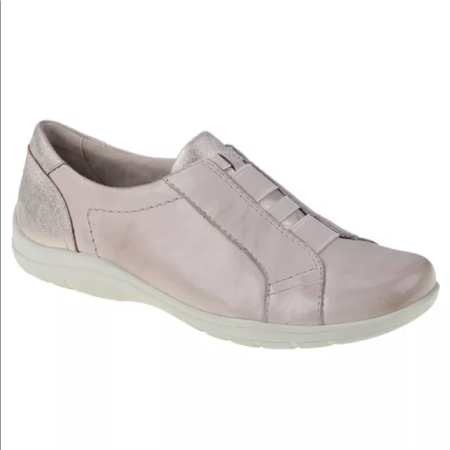 Earth Origins Dusty Pink Leather Slip-On Comfort Shoes Rapid Toma Sneaker Sz. 10