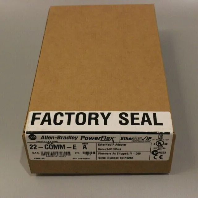 New Sealed Allen-Bradley AB 22-COMM-E SER A PowerFlex Ethernet/IP Comm Adapter 3