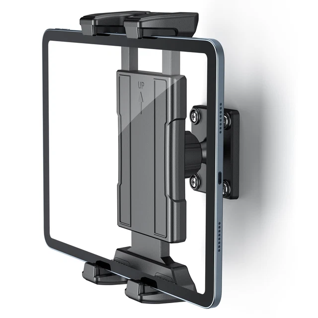 Supporto Da Parete Per Tablet In Metallo, Girevole 360° E Regolabile, Compatibile Con IPad 12.9, Galaxy Tab, IPhone E Smartphone Da 4-13 Pollici - 2