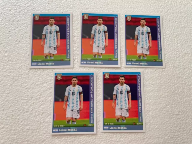 Panini Road to FIFA World Cup Qatar 2022 lot of 5x Lionel Messi #30