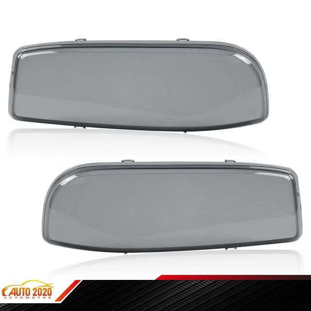 Fit For 1999-07 Gmc Sierra Yukon Headlight Bumper Lamps Lens Smoke Cover New