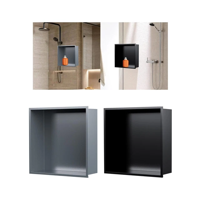 Baño de pared, ducha, armario de pared, estantería de baño, cuadrado