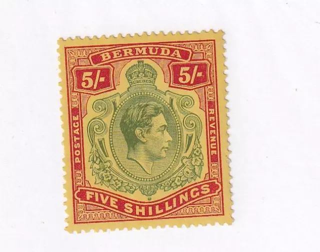 BERMUDA # 125a VF-MLH Perf 14 5sh KGV1 ISSUE CAT VALUE $60  KIMSS30 STAMPS