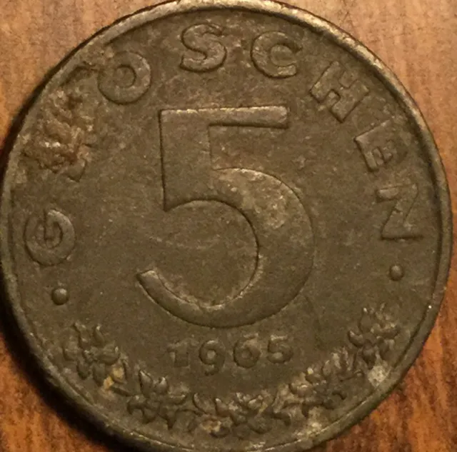 1965 Austria 5 Groschen Coin
