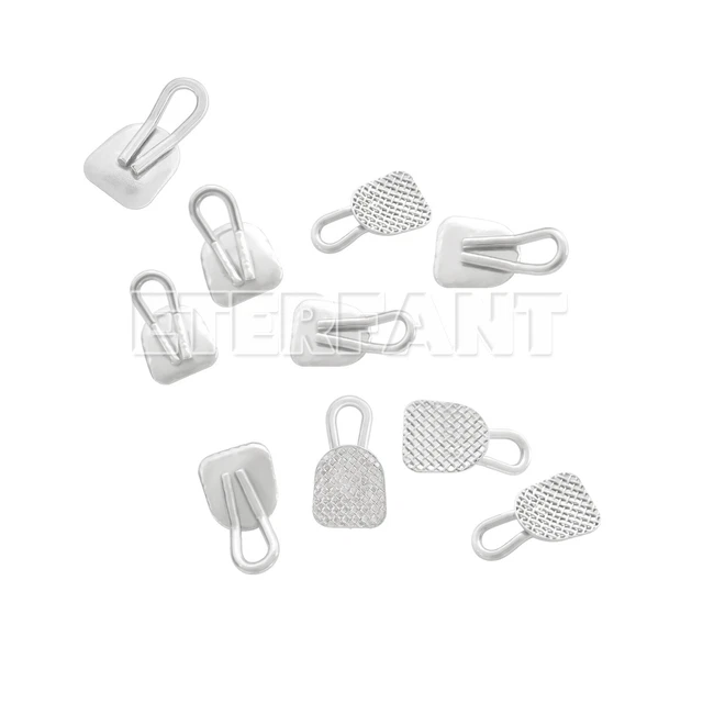 10PCS ETERFANT Dental Ortho Lingual Buttons Bondable Rectangular Traction Hook