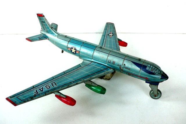 ANCIEN AVION MILITAIRE Air Force En Tôle Jouet Ancien Vintage EUR 51,00