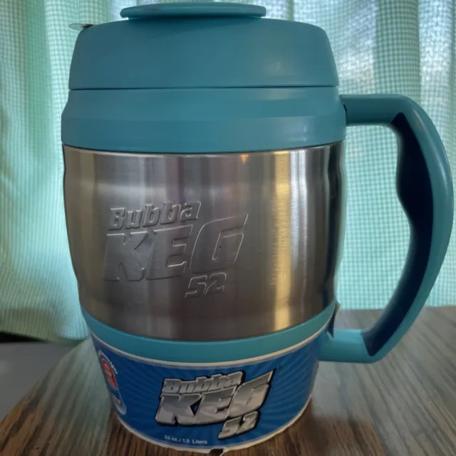 Bubba Keg 52 Oz Aqua/Light Blue and Chrome Insulated Travel Mug NWT
