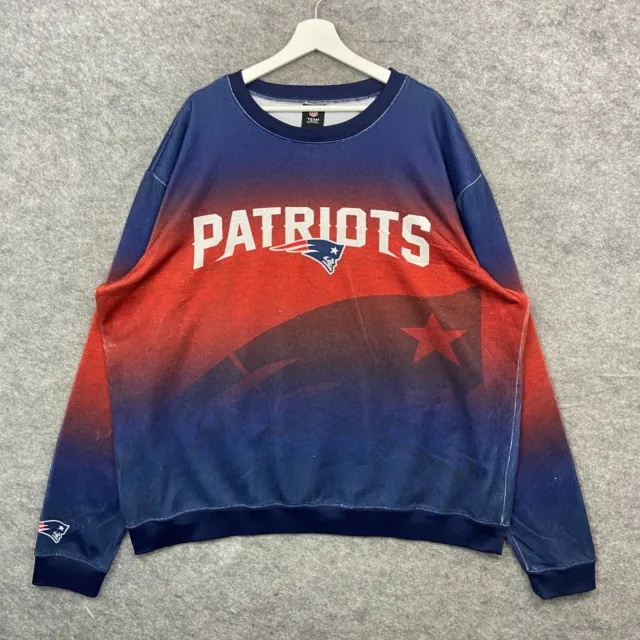 New England Patriots Top Mens XXL Blue NFL Pullover Sweatshirt Jumper Team Shirt