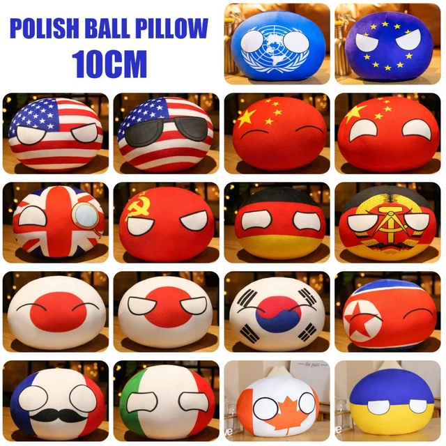 Plush Polandball Stuffed Toy Pendant Germany Countryball USA Country Ball O