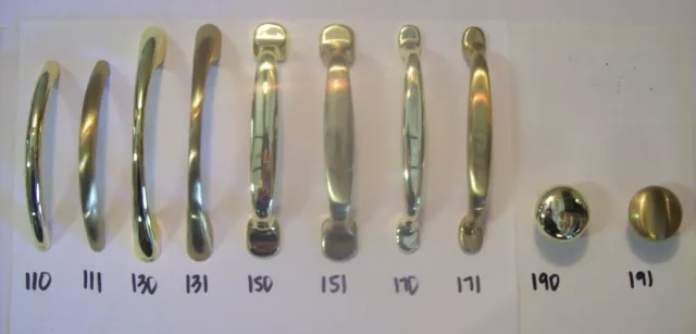 Drawer Handle Pulls and Knobs Cabinet Kitchen Bathroom Brass Bright Fine Brush