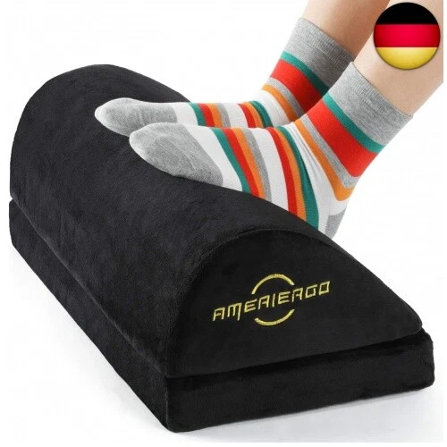 AMERIERGO Fußstütze Schreibtisch mit Ergonomische Fußablage, Höhenverstellbare F