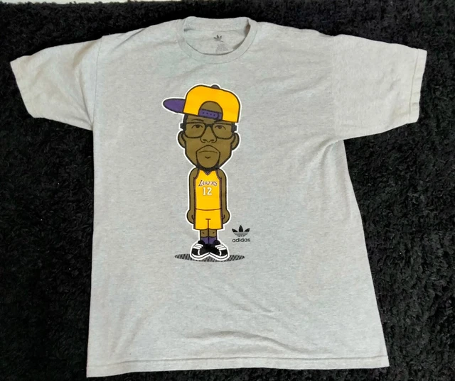 Adidas NBA Dwight Howard Lakers Graphic Gray Shirt Size L