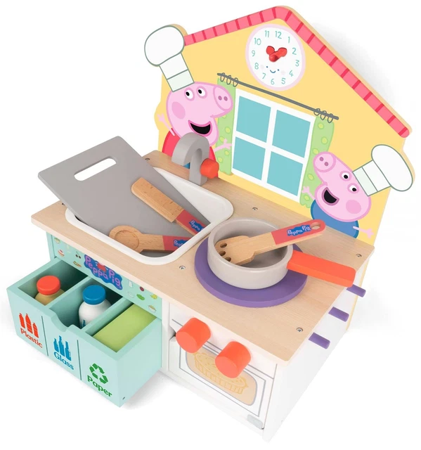 PEPPA PIG TABLETOP Kitchen Role Play Wooden Activity Playset with