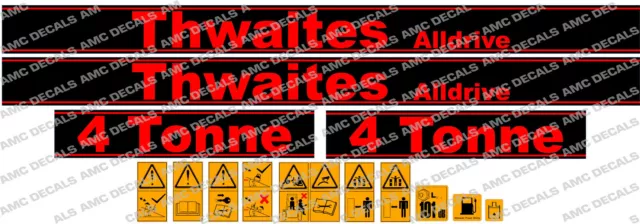 Thwaites Alldrive 4 Tonne Dumper Decals Sticker Set