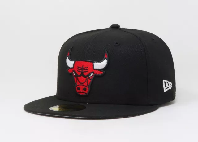 New Era 59Fifty Men's Cap NBA Team Chicago Bulls Basic OTC Black Fitted Size Hat