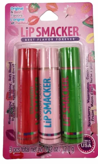 Lip Smacker Lip Balm Lip Gloss Strawberry Cotton Candy Watermelon