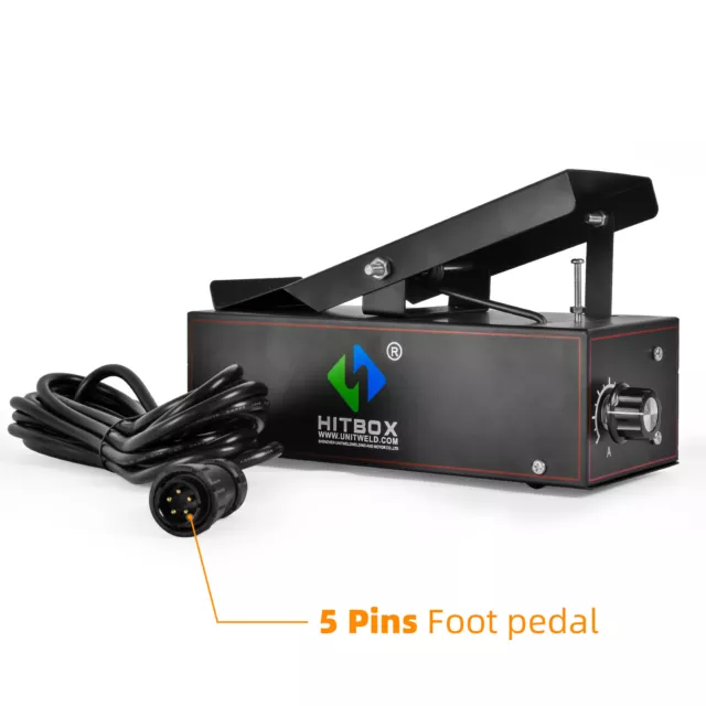 Foot Pedal for HITBOX TIG Welder HVT250P AC/DC 10-200 Amp Control pedal 5 Pin