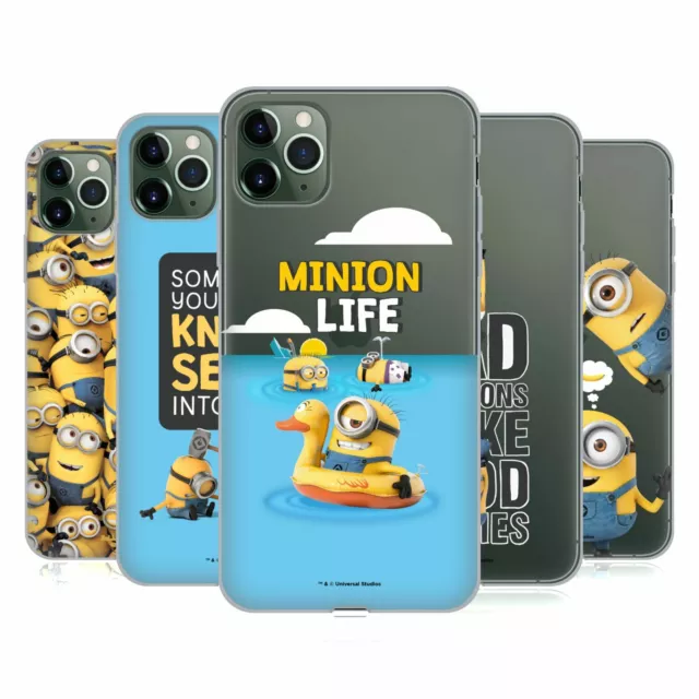 OFFICIAL DESPICABLE ME FUNNY MINIONS SOFT GEL CASE FOR APPLE iPHONE PHONES