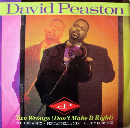 David Peaston - Two Wrongs Don't Make It Right - Used Vinyl Record  - J5829z