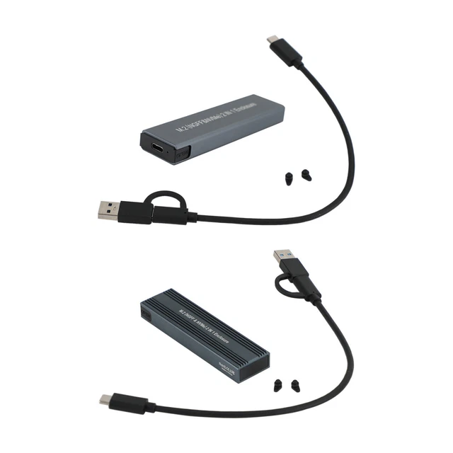 M.2 NVME SSD Adapter USB 3.1 Case Dual Protocol Hard Drive Enclosure 10Gbps