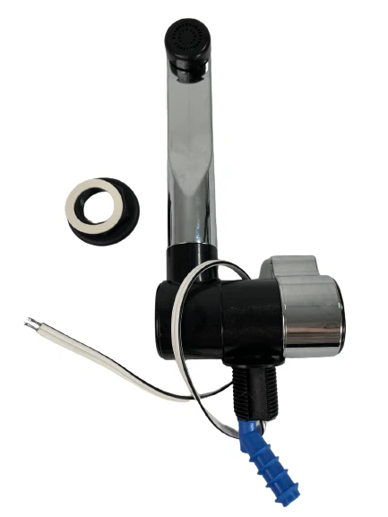 Robinet De Camping 12V Comet Florence - Bec Pivotant Chromé - Avec Micro-interrupteur - Pour Eau Chaude Et Froide - Facile à Installer - Pour Camping-car, Caravane, Bateau
