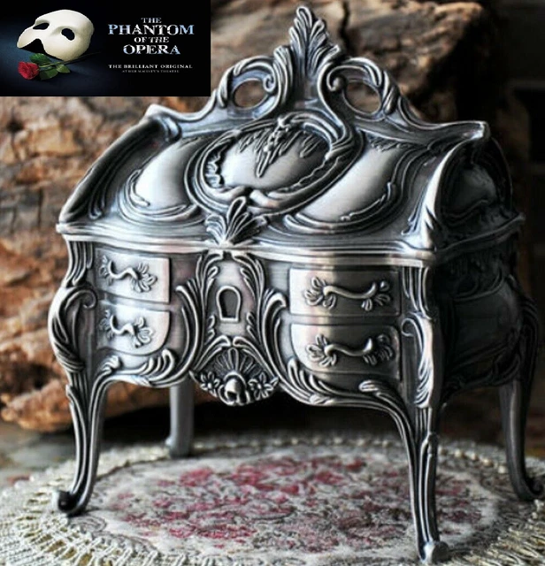 SANKYO TIN ALLOY JEWELRY MUSIC BOX : Phantom Of The Opera - Masquerade