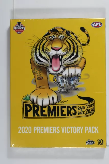 AFL - 2020 Premiers Victory Pack Richmond Tigers : 5 DVD Set Region 4 New Sealed