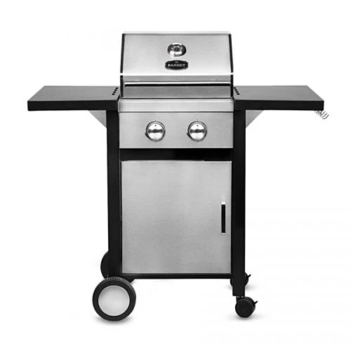 Burnhard 2-Brenner Gasgrill Barney Grill Grillwagen Edelstahlbrenner Gartengrill