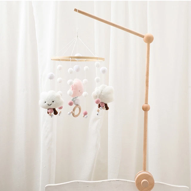 Baby Crib Mobile Arm Wooden Crib Mobile Holder Non-Slip Crib Mobile Bed gugPN