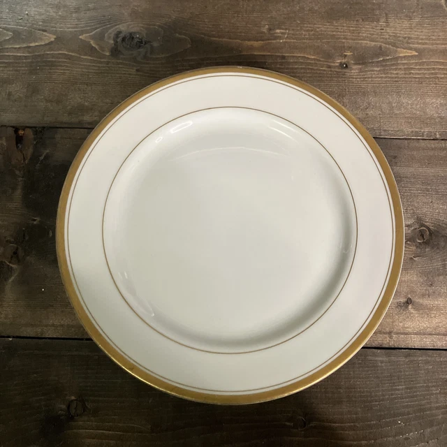 OLD COLONY SYRACUSE CHINA, 6  DESSERT PIE PLATES,O.P. CO. 7.1/8 ", VTG. 1 chip