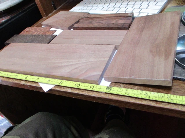Lote Mixto De Piezas De Madera Dura Exótica. Proyectos, Afeitadora Recta O Escamas De Cuchillo
