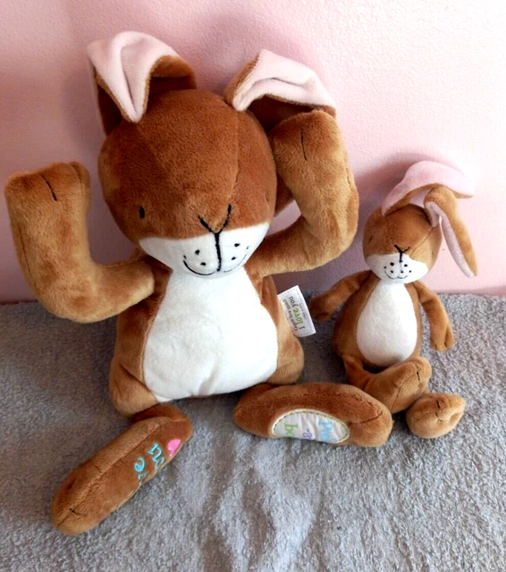 GUESS HOW MUCH I Love You Peek a Boo Bunny & Smaller Rattle Soft Toy