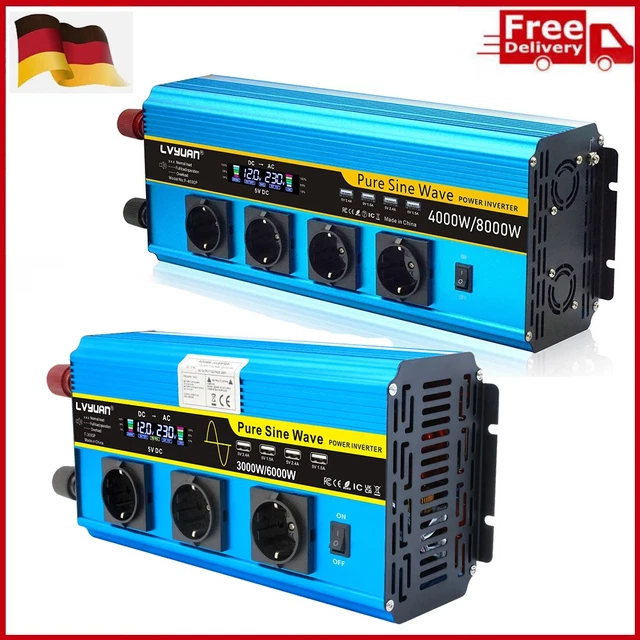 Inverter A Onda Sinusoidale Pura DC 12/24/48/60V A AC 220V 110V Trasformatore Di Conversione Di Tensione 8000W 6000W 4000W 3000W Inverter Solare - Foto 5