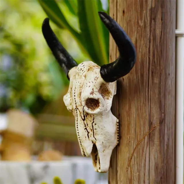 Sculpture de Crâne de Taureau 3D Tête de Crâne de Vache Réaliste pour Le
