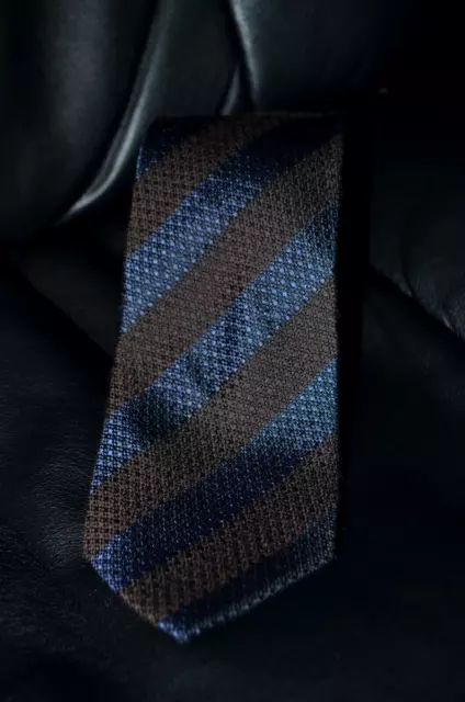 Cravatta da uomo in lana di seta a righe Suitsupply 2
