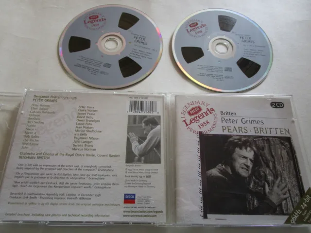 Benjamin Britten, Peter Pears - Peter Grimes Decca 467 6822 8 UK 2x CD Set